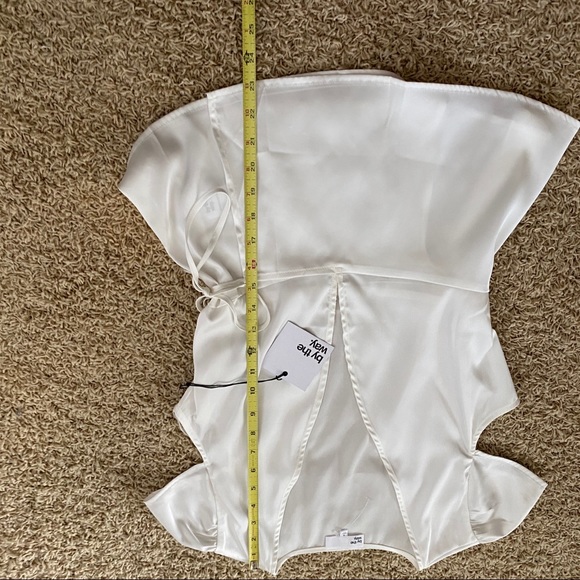 NWT Revolve By The Way Satin Wrap Top - Picture 11 of 11